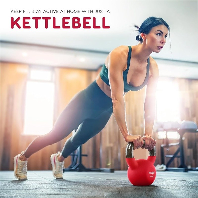 Cast Iron Neoprene Kettlebell Adjustable Weight Home Gym Stable Handle New
