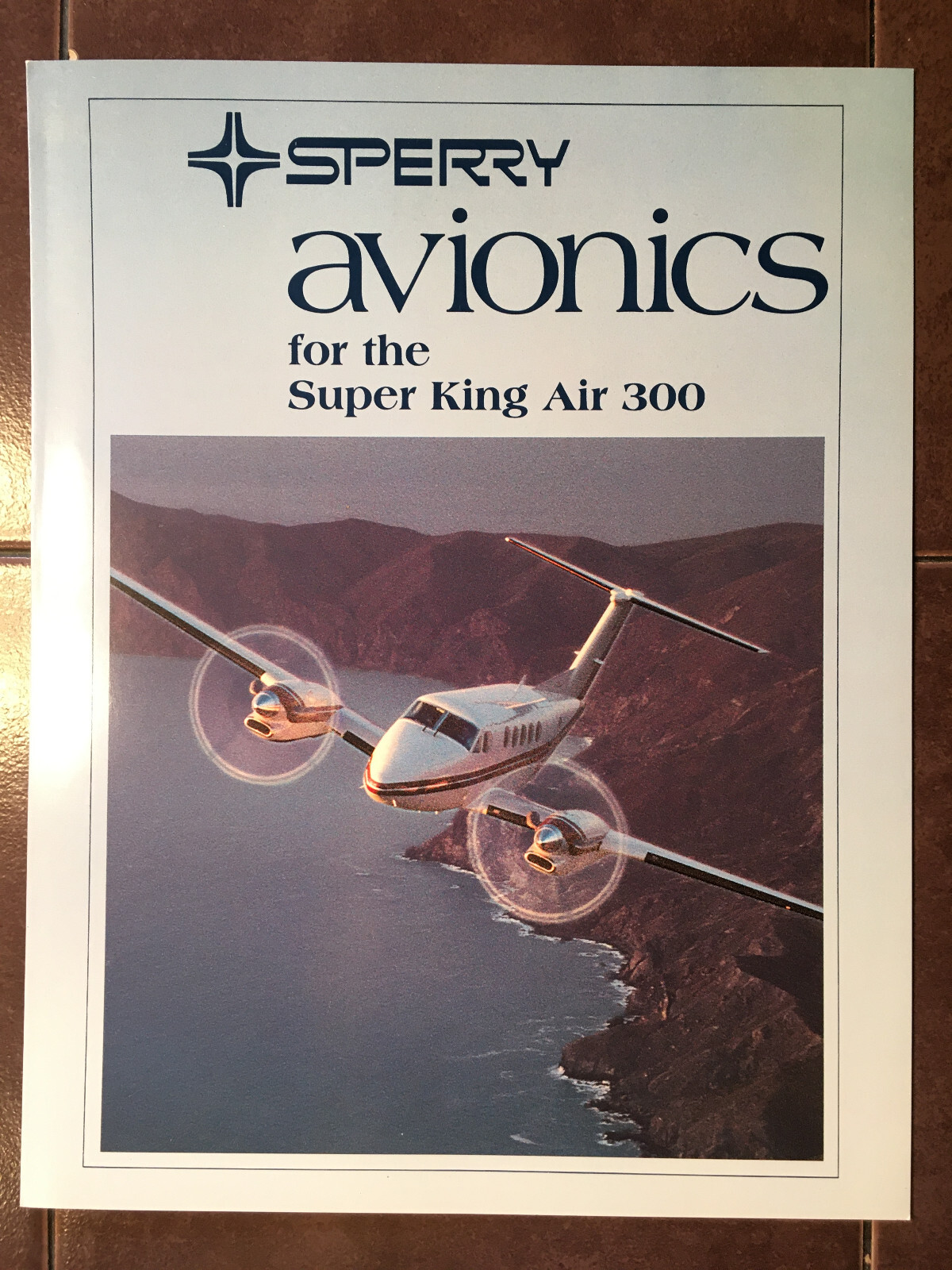 Sperry Avionics in Super King Air 300 Original Sales Brochure, 4 page,, 8.5 x 11