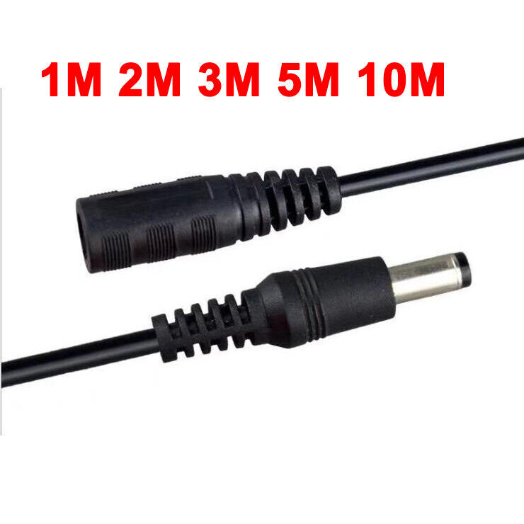 Male to Female DC Power Adapter Connector Extension Cable Fr 5050 5630 LED Strip