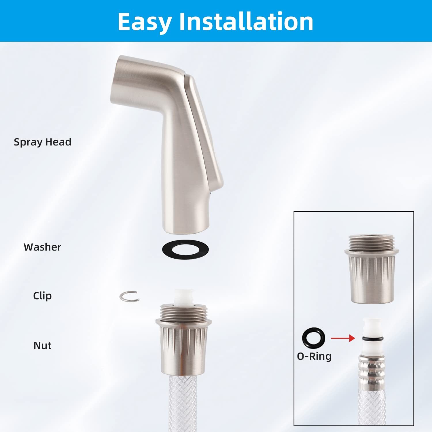 Kitchen Sink Side Sprayer Head Replacement Universal Sink Sprayer Attachment