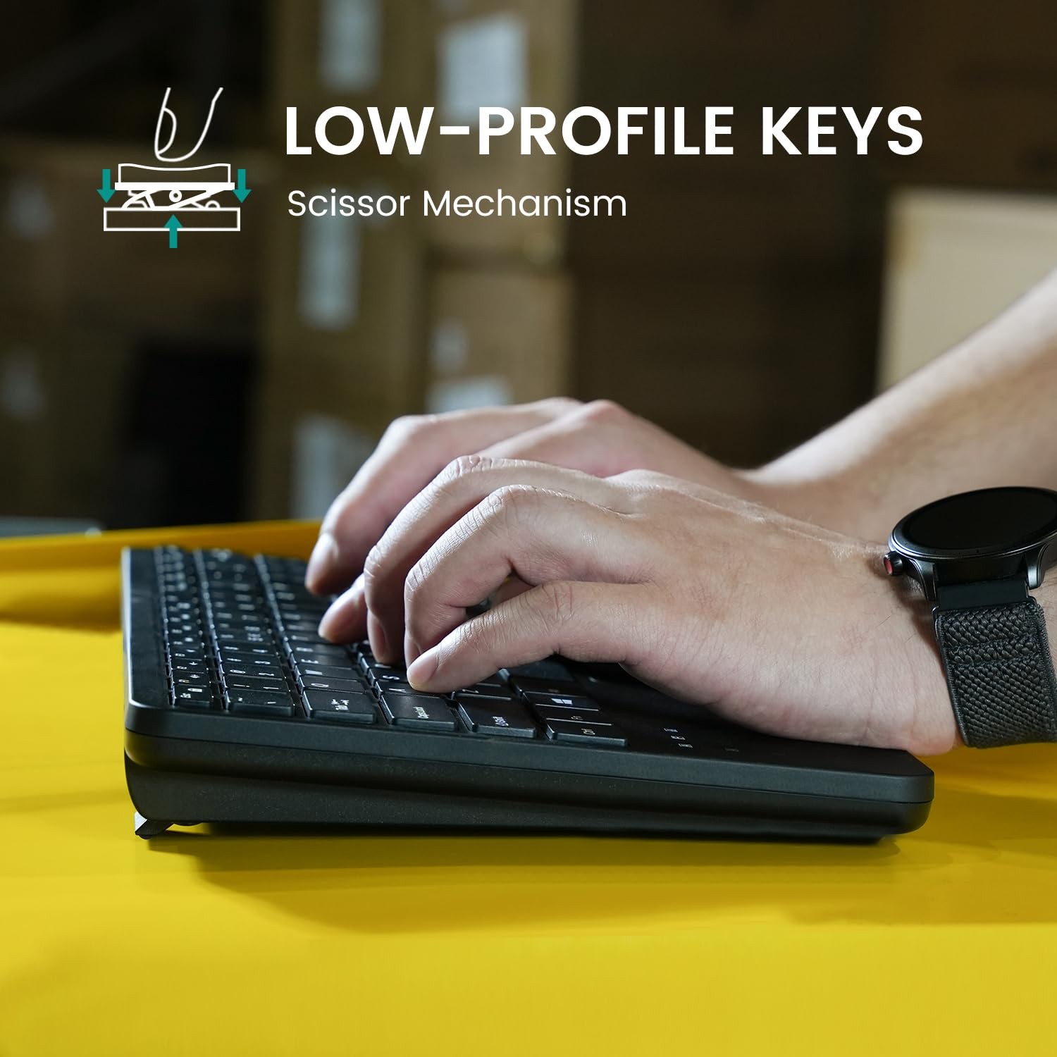 Perixx PERIBOARD-725 Wireless Keyboard with Touchpad - Multi-Device...