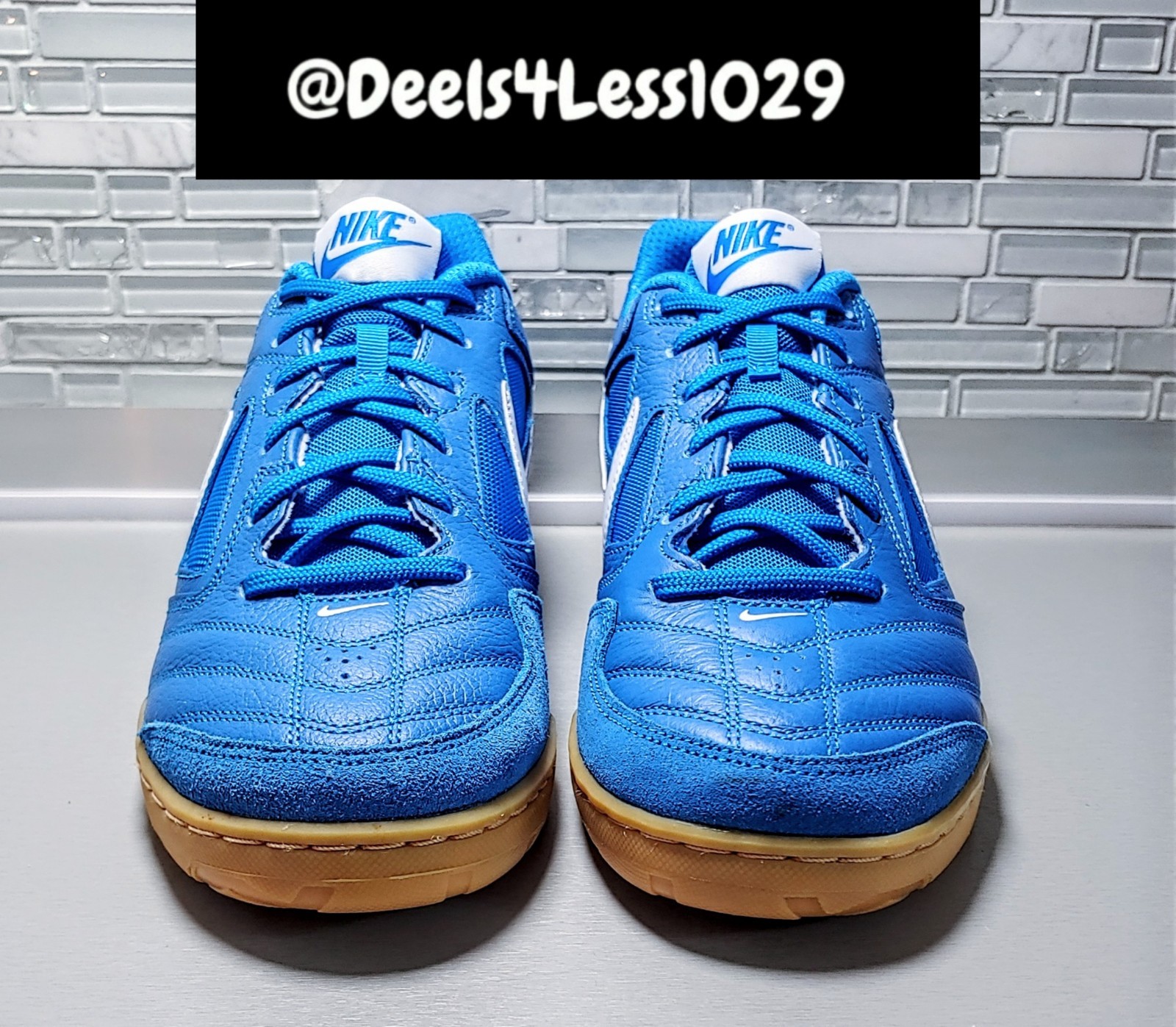 Nike Gato Turf Soccer Mens Photo Blue Gum Brown White HQ6019-400