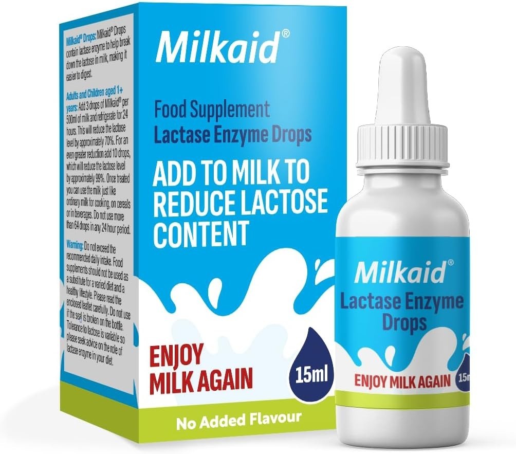 Milkaid Drops Lactose Intolerance Relief Natural Milk Substitute 0.5 fl oz - 15