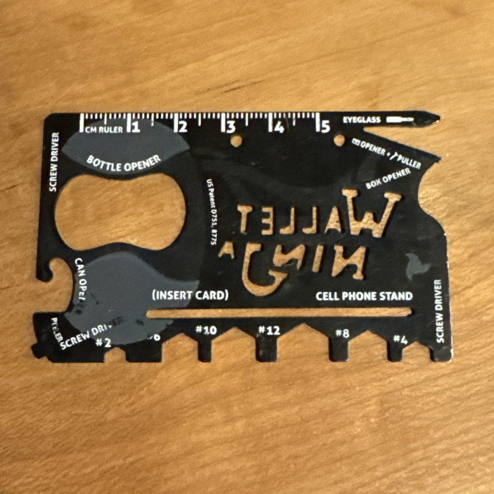 Wallet Ninja Multitool Card, 18 in 1 Credit Card Size Multi-Tool