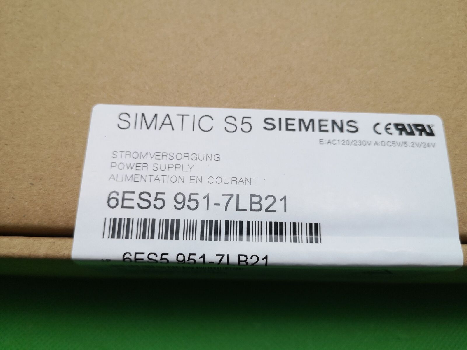 6ES5 951-7LB21 NEW SIEMENS 6ES5951-7LB21 SIMATIC S5 Power Supply Module