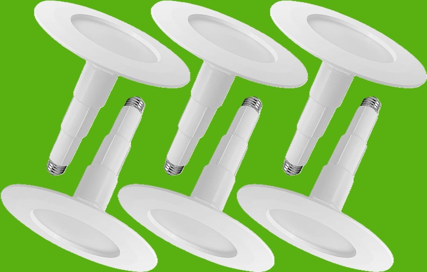 6x Soliseed 5/6in Height Adjustable Retrofit 12W=60W,5000K Daylight,800LM,