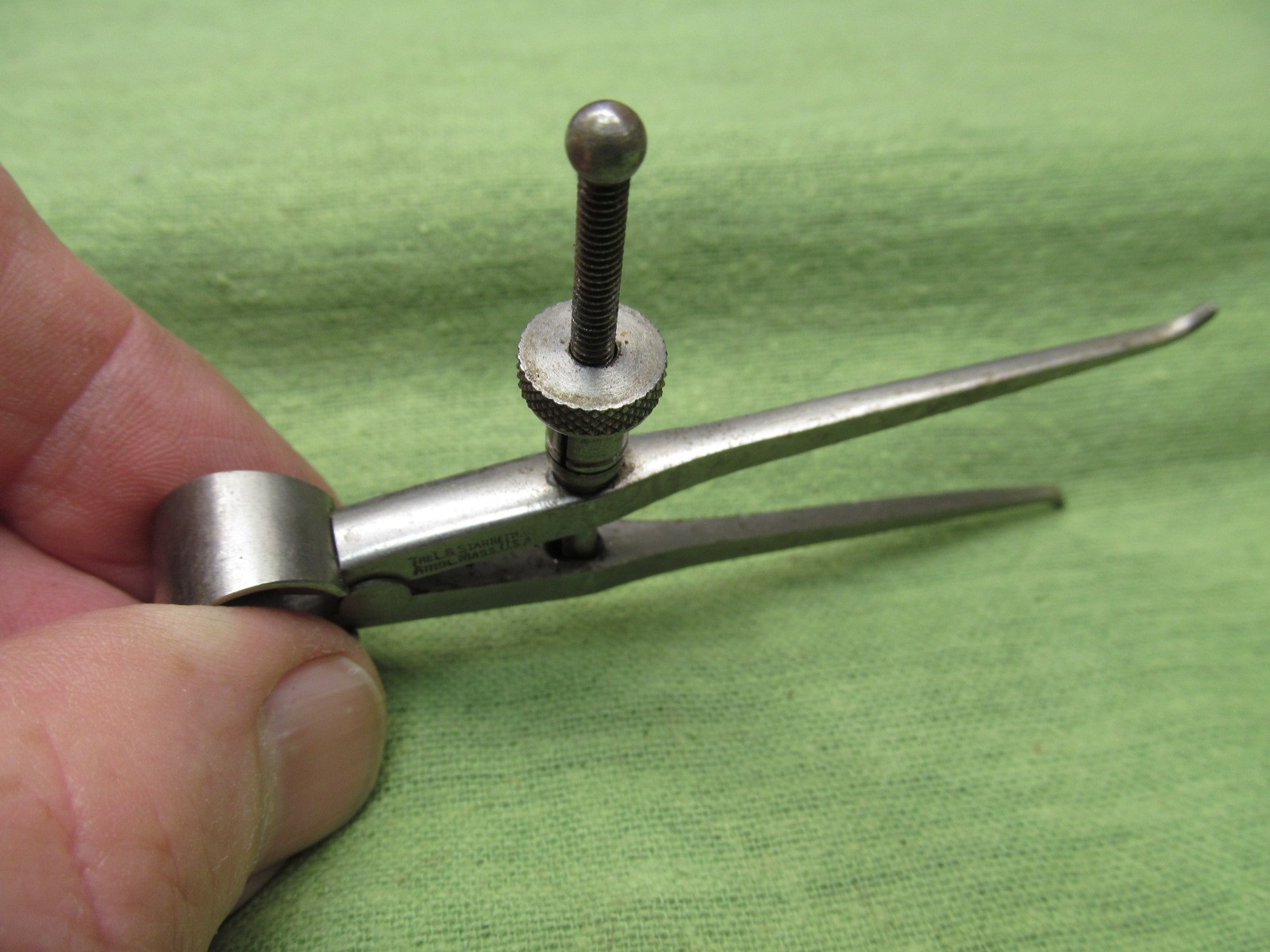 L.S. Starrett 3" Fey Style Inside Caliper No. 74 w/Quick Adjusting Spring Nut