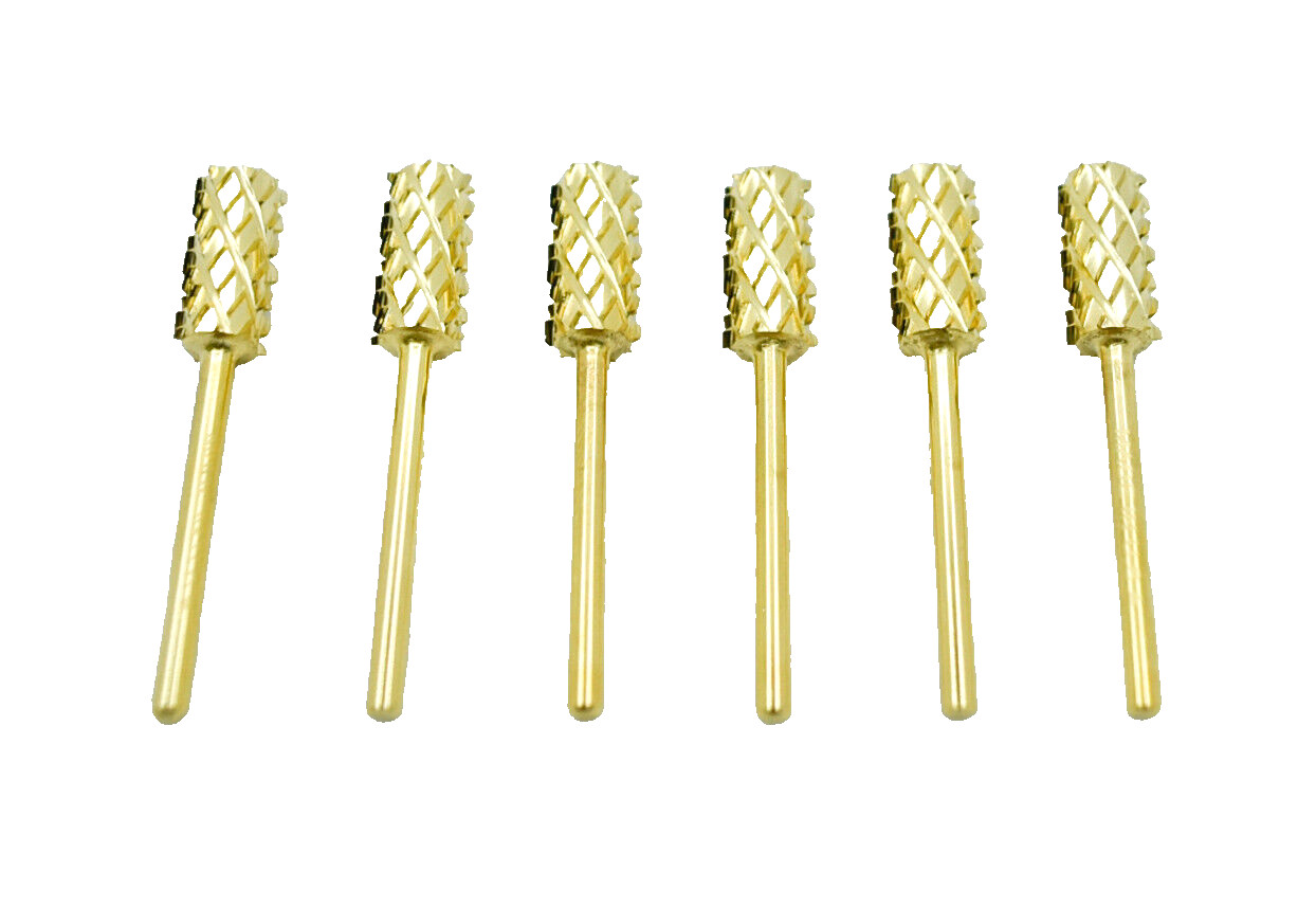 Startool Acrylic Nail Drill 3/32" ST5X 5X Coarse Gold ( 6 Pieces )
