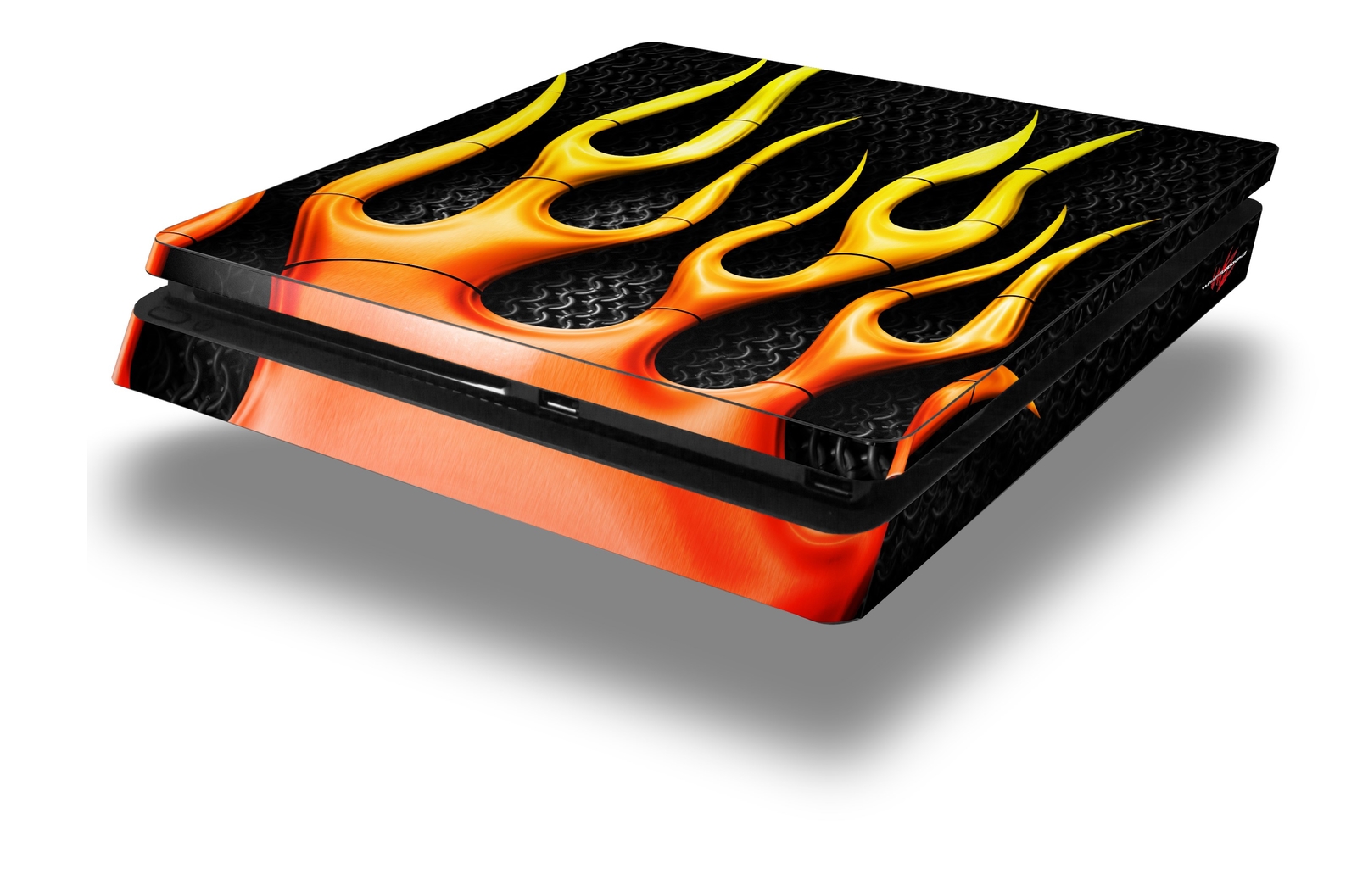 Skin for PS4 Slim Metal Flames Playstation 4 Console