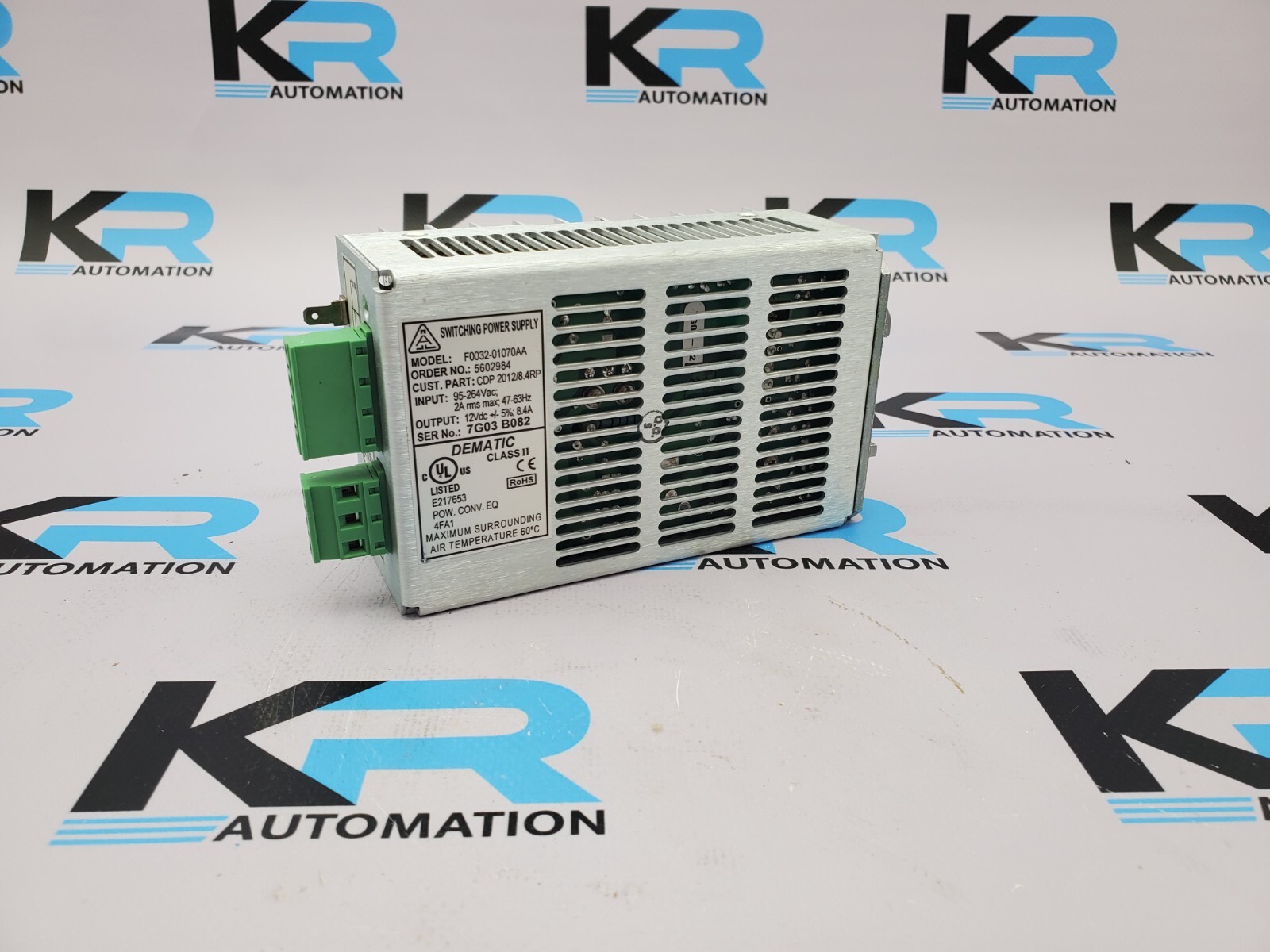 Dematic F0032-01070AA Din-Rail Switching Power Supply 95-264V 8.4A