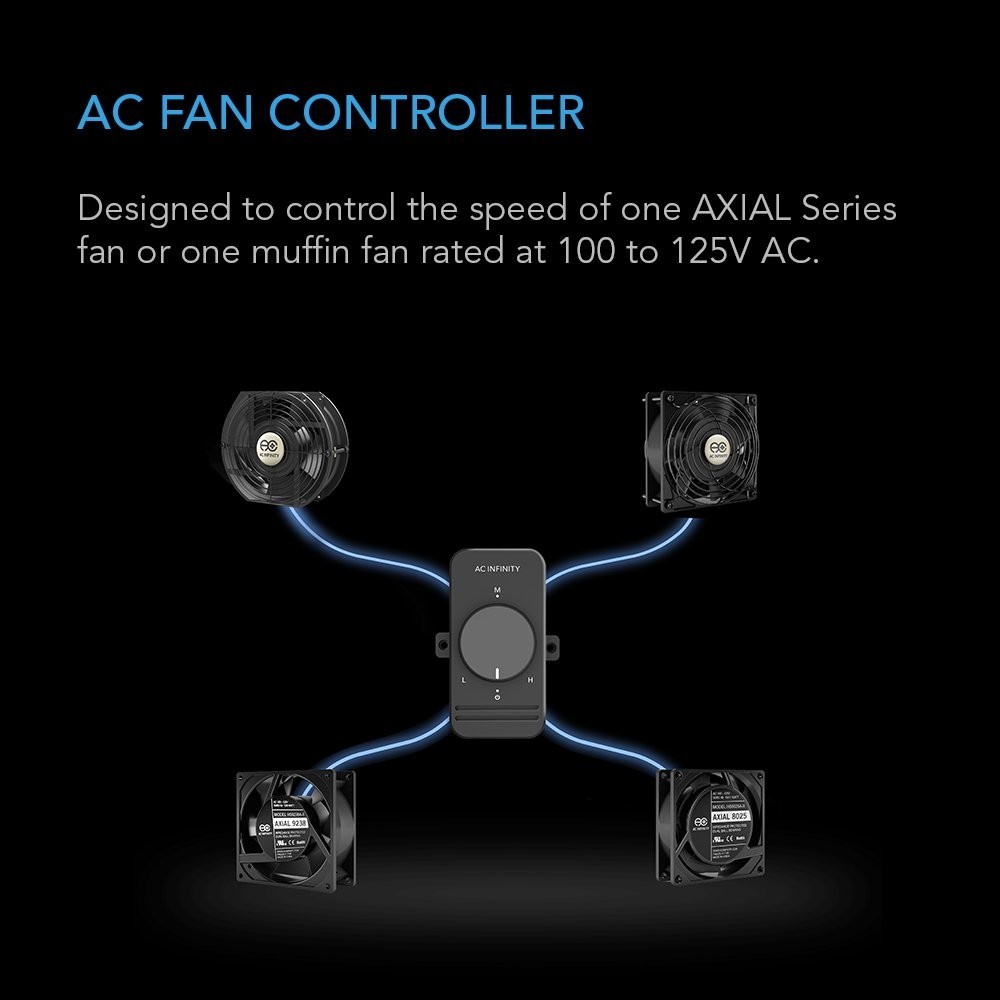 Adjustable AC Fan Speed Controller for Muffin Fans