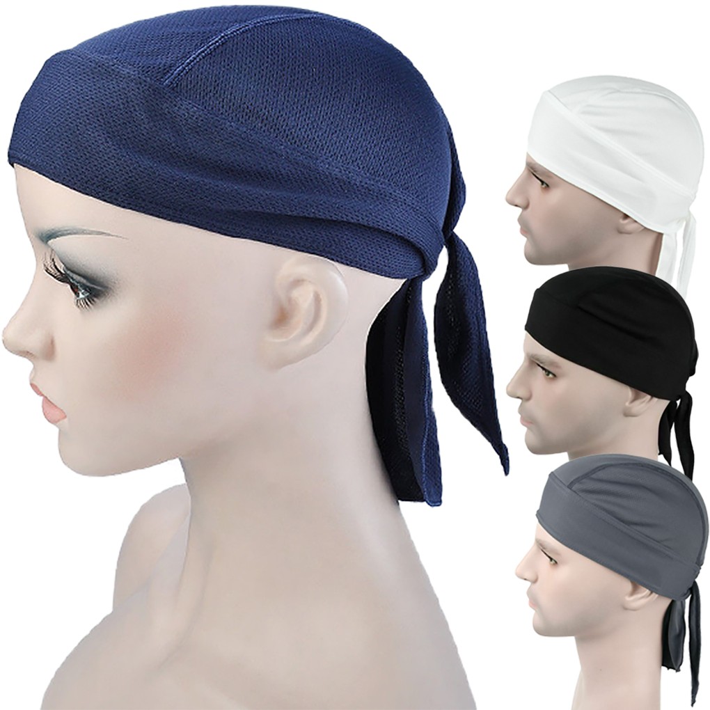 Do Rag Skull Cap Sweat Wicking Doo Rags Cooling Helmet Liner Hat Cycling Bandana