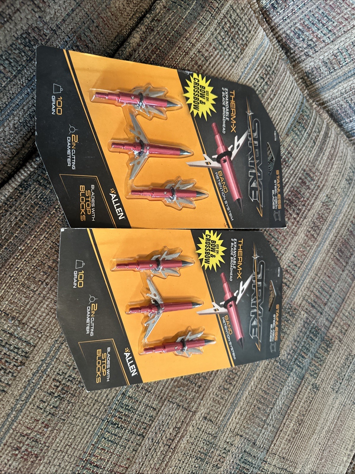 STRYKE by ALLEN THERM-X 100 GR. 2 BLADE. 3 Of The 2 Packs