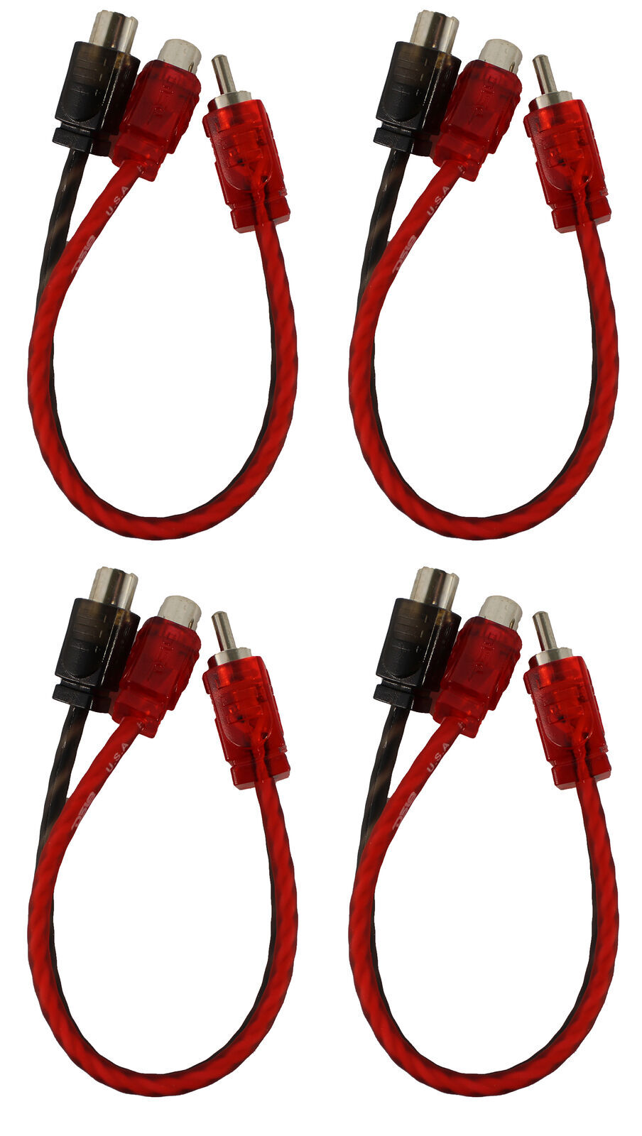 2 Pair of Audio RCA Y Adapter 1 Male 2 Female Jacks Extension Splitter DS18
