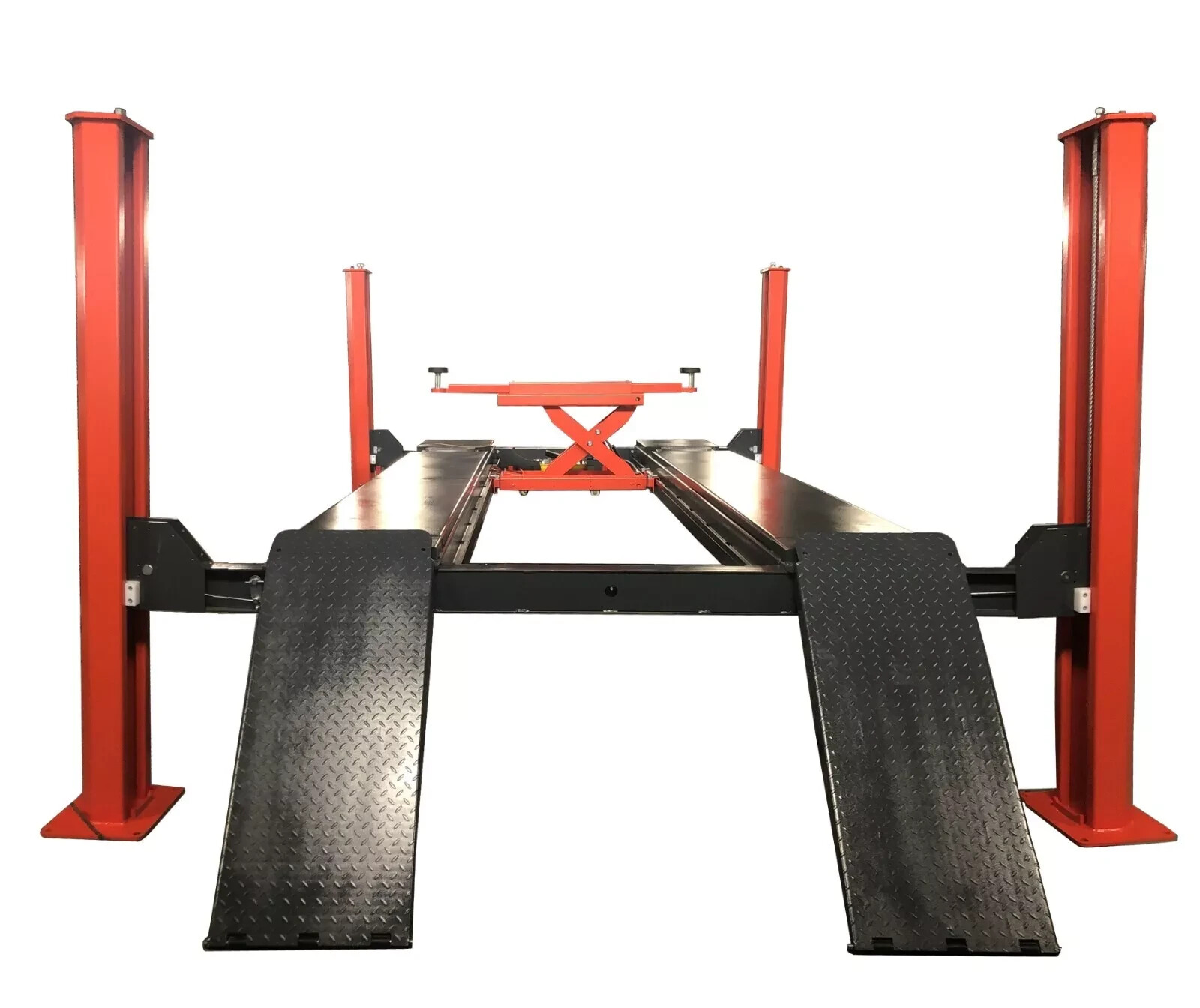 4.0HP 15,000 lbs 4 Post Car Lif Parking Lift Hydraulic System W/Rolling Jack