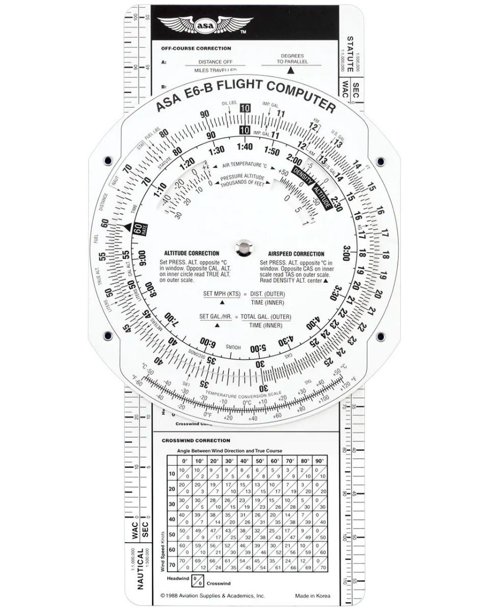 ASA-E6B-P Paper Flight Computer