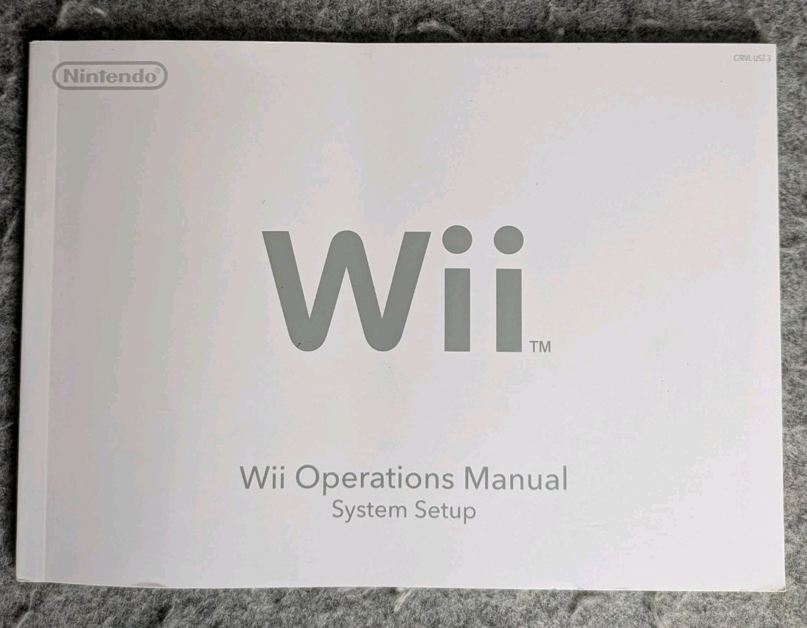 Nintendo Wii Operations Manual – System Setup OEM 2007 (Printed in China)