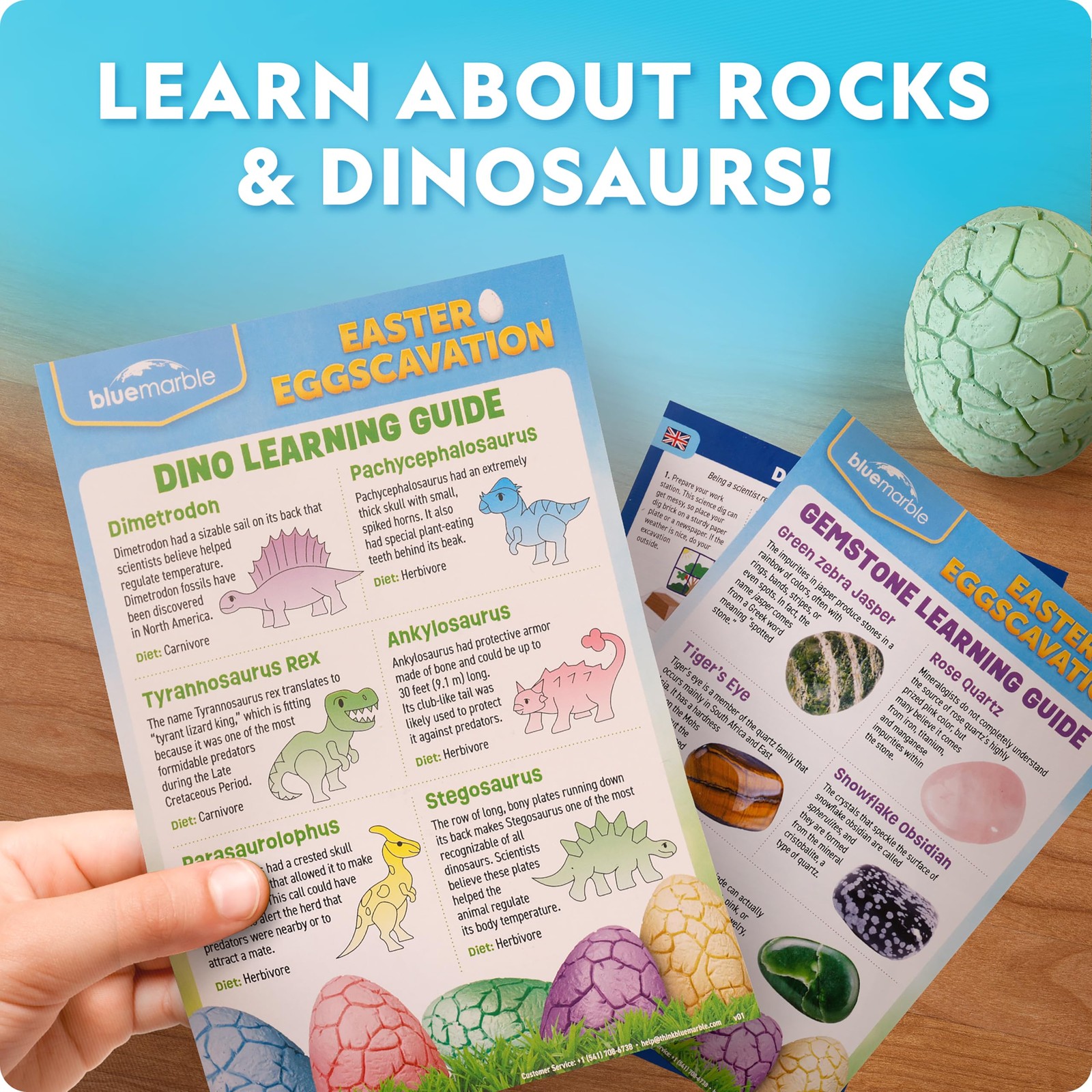 Easter Eggscavation Dig Kit - 12 Easter Egg Dig Bricks with Real Gemstones & ...