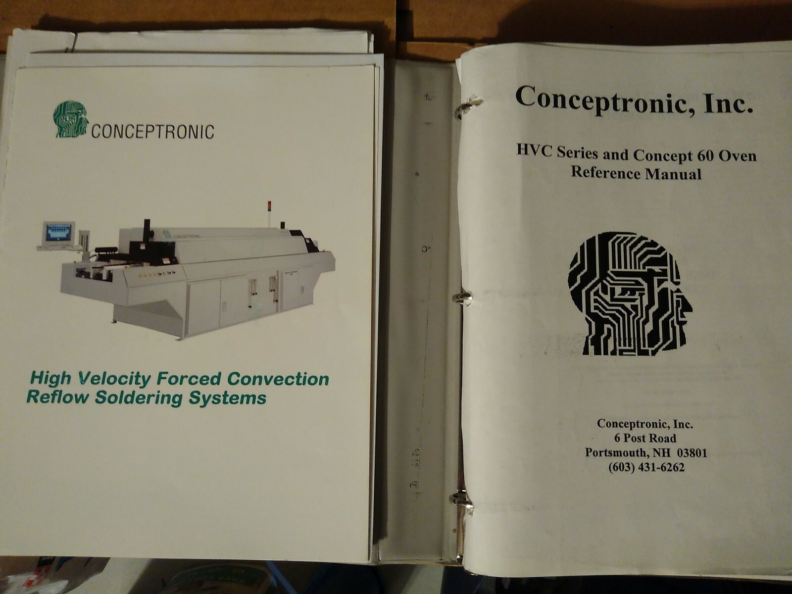 CONCEPTRONIC HVC-70, 102, & 155 Series & Concept 60 User's Manual