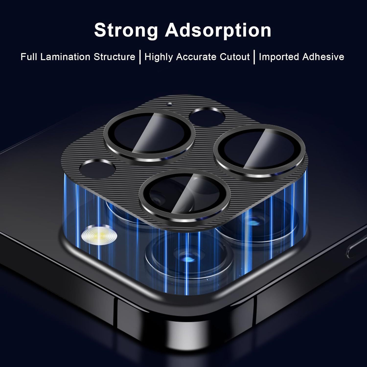 For iPhone 15 Pro Max 15ProTempered Glass Metal Camera Lens Protector Full Cover