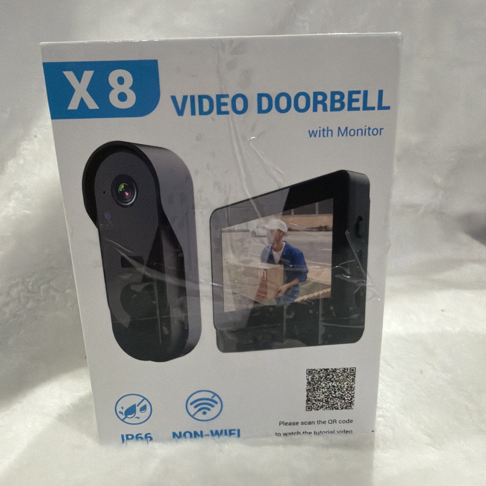 X8 Video Doorbell Monitor, Night Vision, Wired, Built-in Microphone