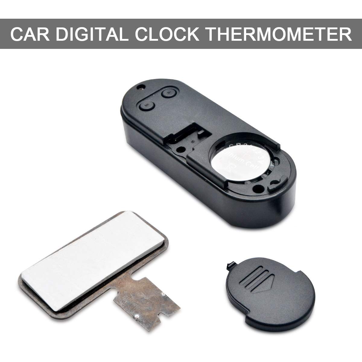 2in1 LED Digital Clock Thermometer with LCD Backlight, Supports 12...