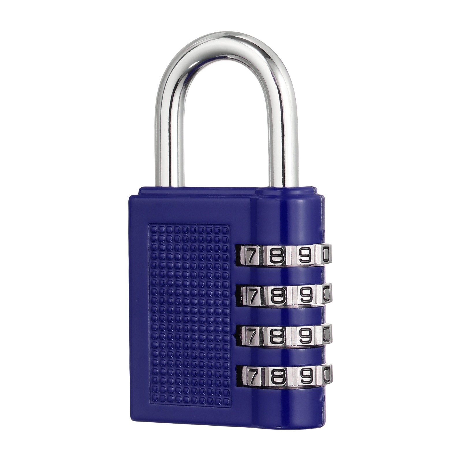Combination Padlock (Large, Dark Blue), 4-Digit Shackle Code Locks