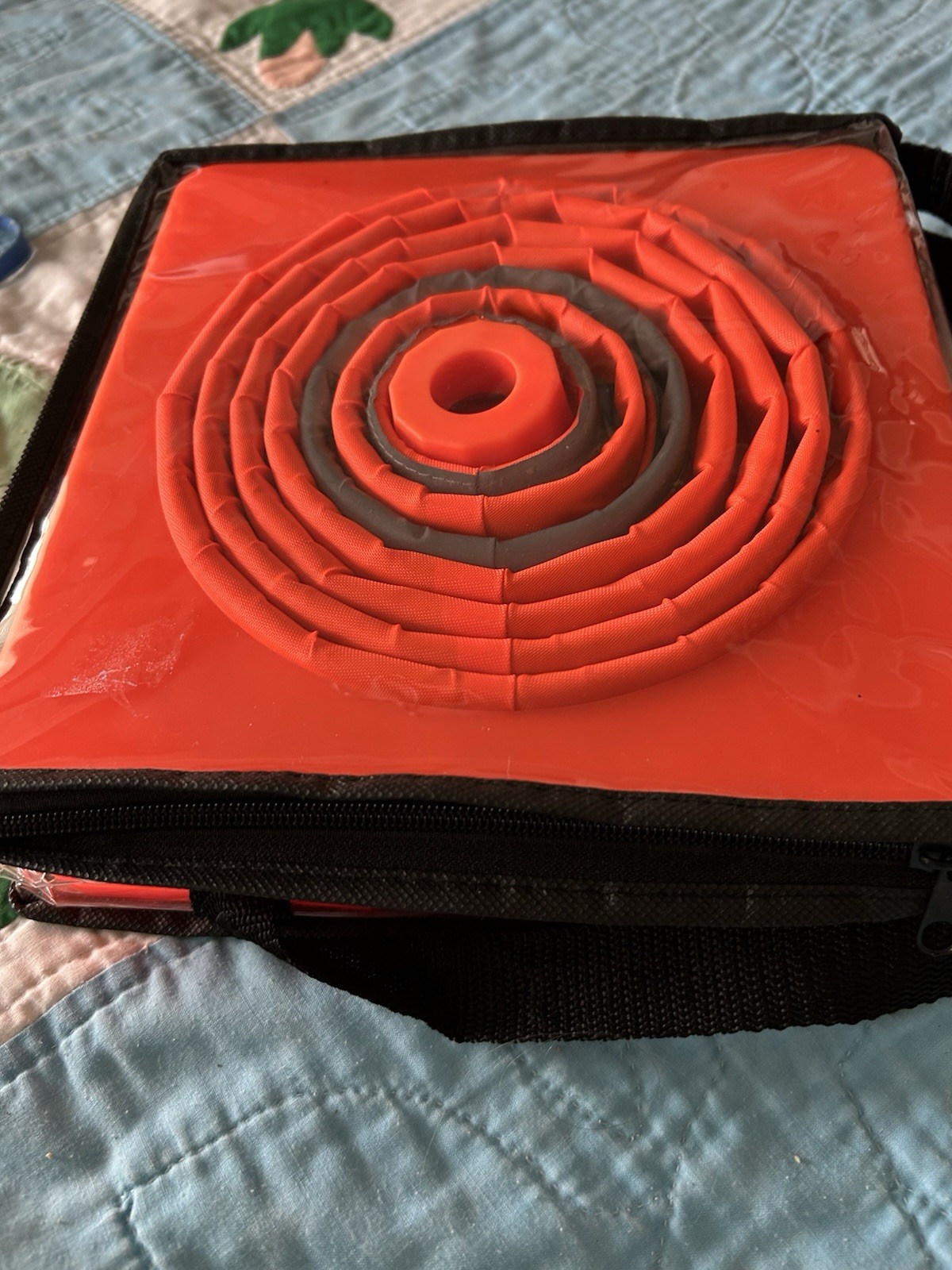 Set Of 2 Collapsible Bright Orange Safety Cones In Portable Carrying Bag***