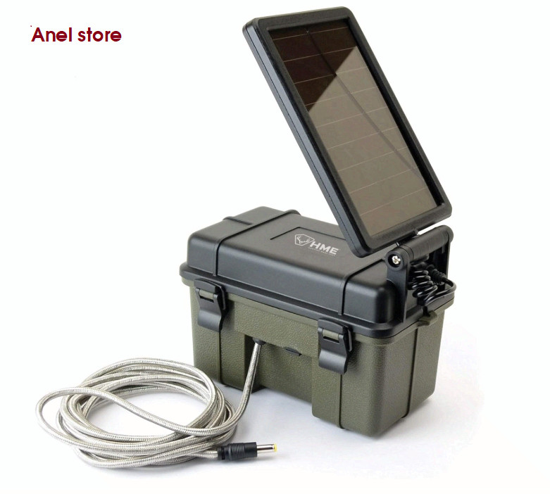 Stealth Cam HME-12VBBSLR 12V Trail Camera Solar Auxiliary Power Pack - Black/OD