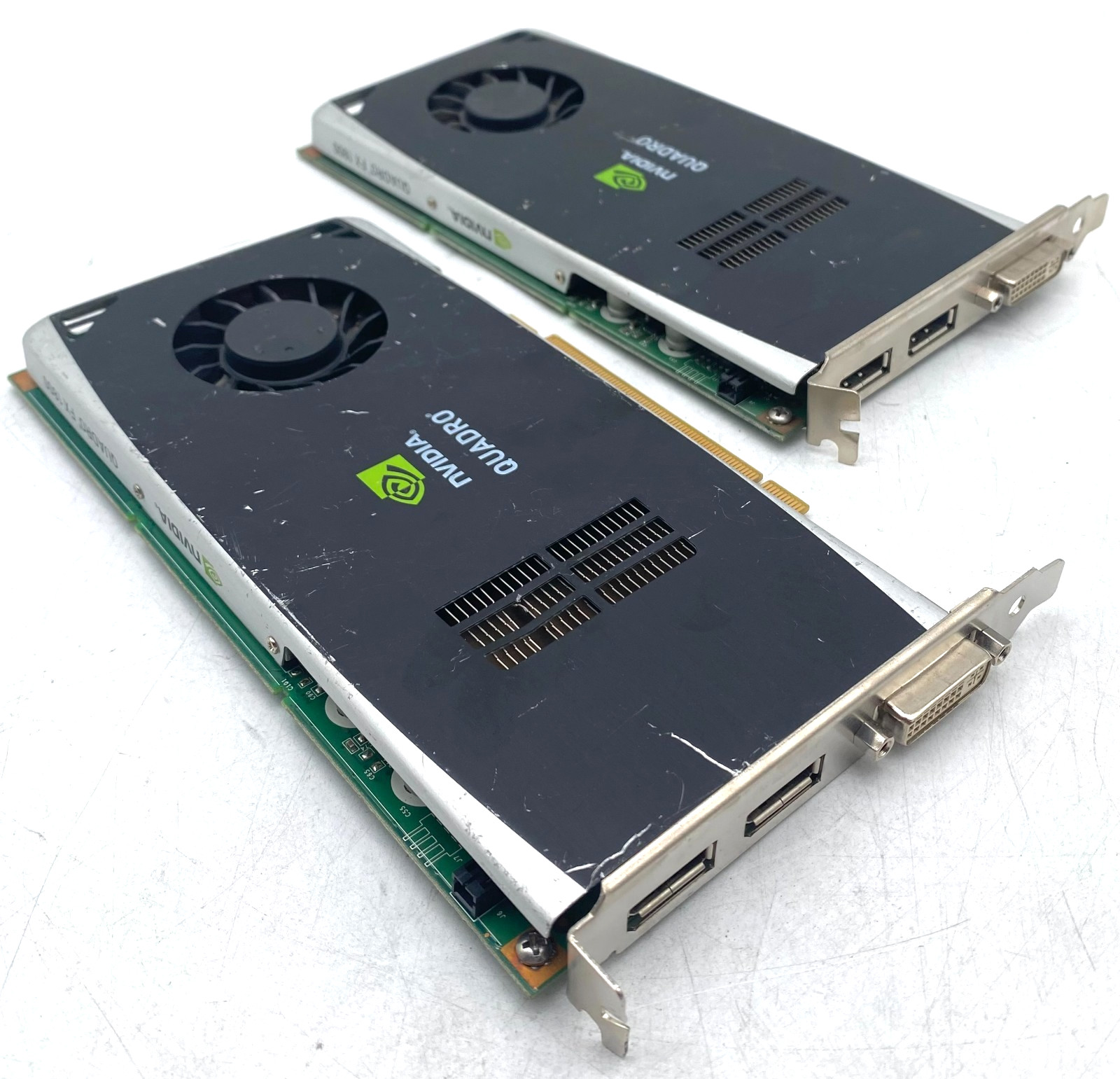 2X DELL P418M NVIDIA QUADRO FX 1800 768MB GDDR3 PCIex16 192-BIT VIDEO CARDS