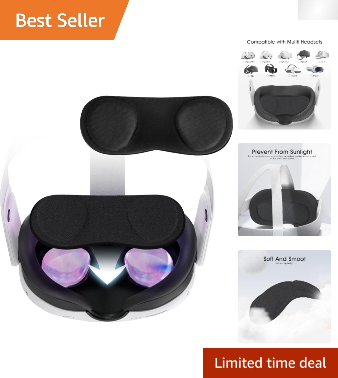 Compatibility-Enhancing VR Lens Protector - Fits Quest 3/2 & Valve Index Devices