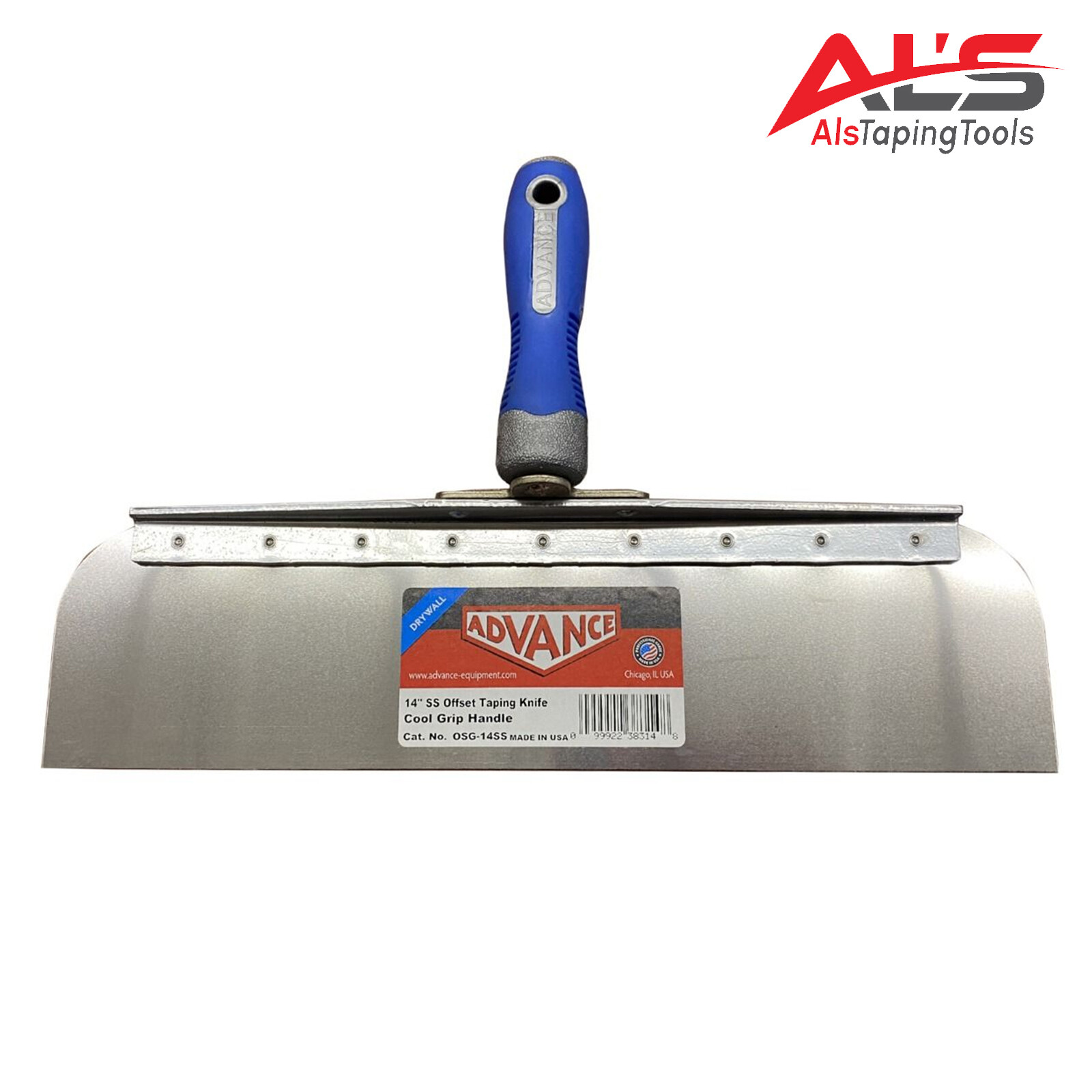 Advance Drywall Offset Taping Knife 14" Stainless Steel