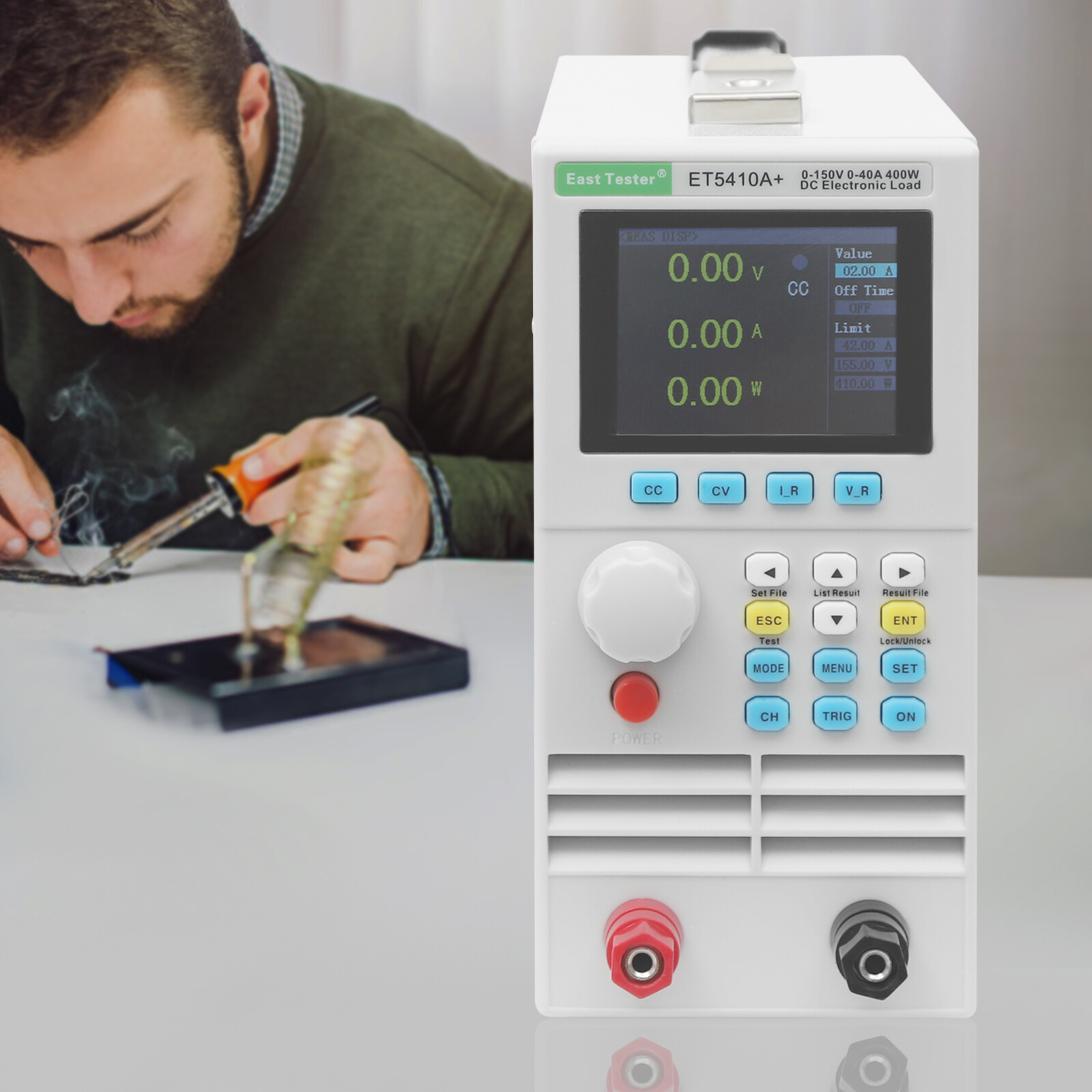 High Accuracy DC Electronic Digital Load Tester Single Channel 150V 0-40A 400W