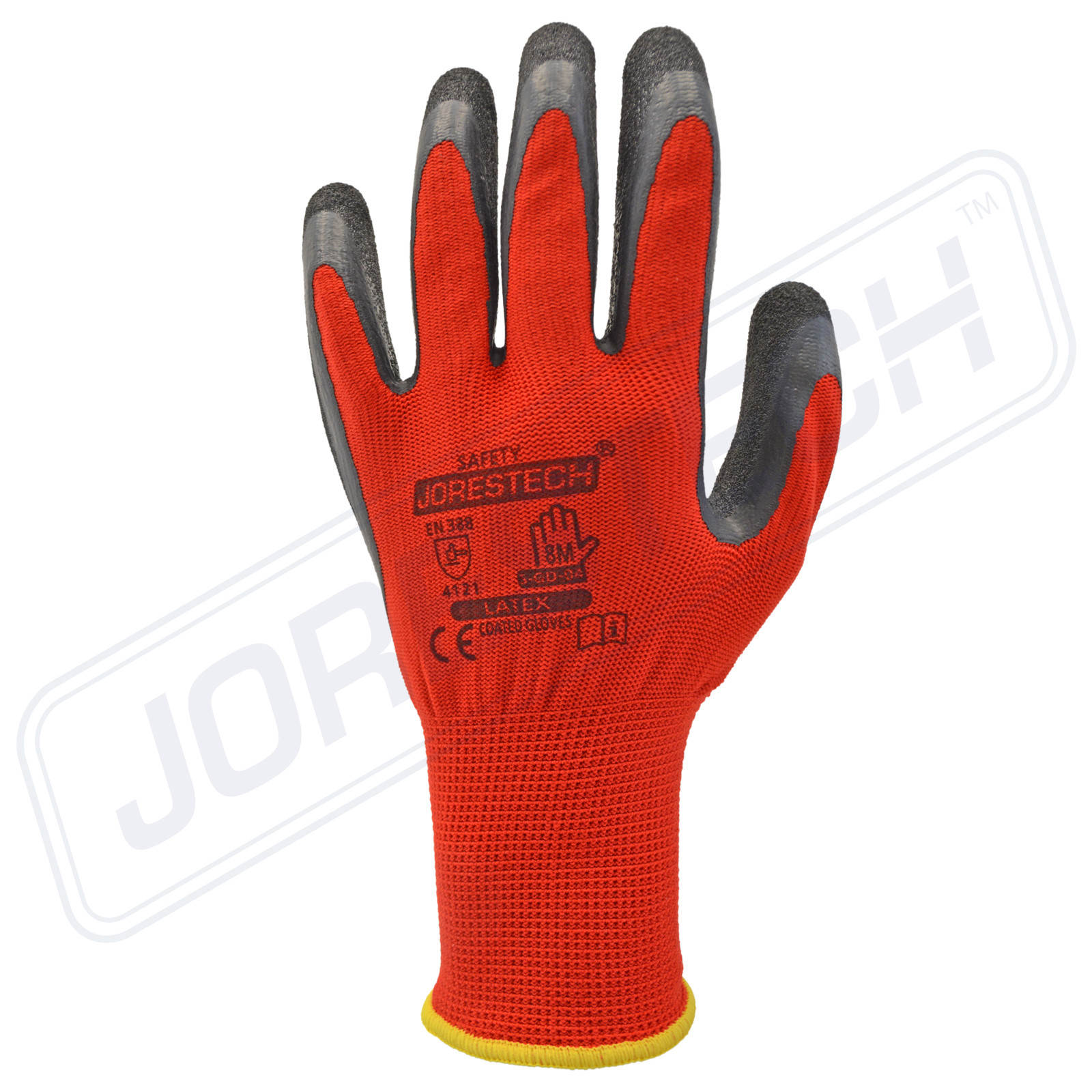 12 Polyester Mechanics Gloves Dipped w/ Latex light weight JORESTECH