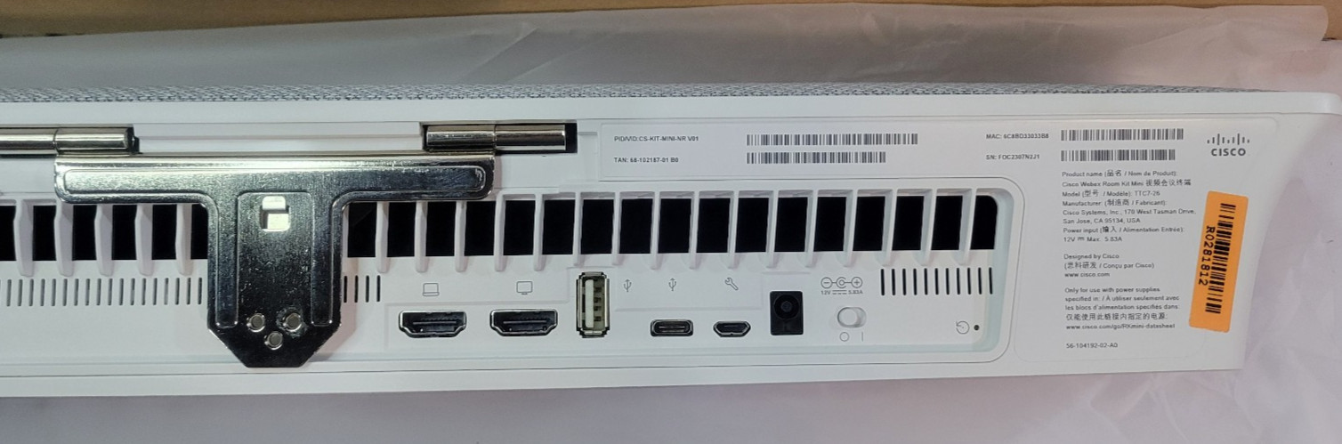 Cisco Webex Room Kit Mini / TTC7-26 / 68-102187-01 - New Open Box