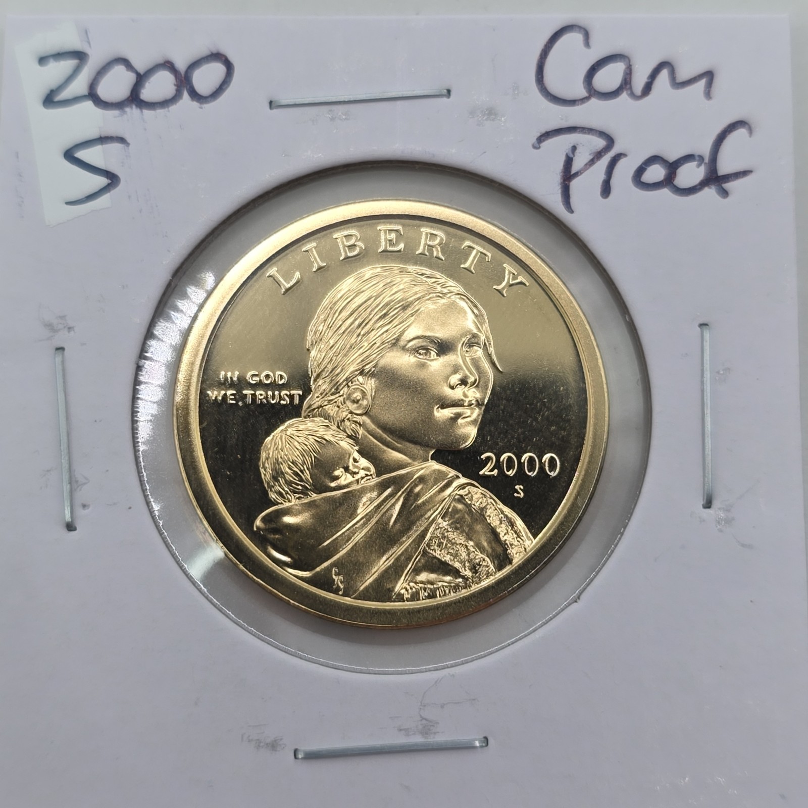 2000-S Native American Sacagawea Cameo PROOF Dollar BU (Brilliant Uncirculated)
