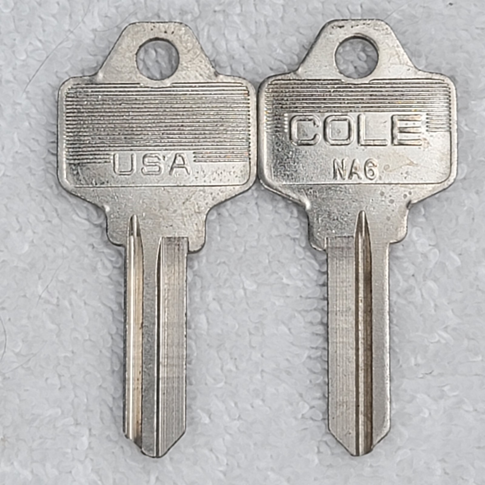 Cole NA6 Key Blanks Lot of 2 New Old Stock