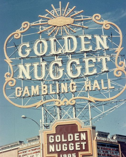 1957 DOWNTOWN LAS VEGAS Glossy 8x10 Photo Casino Print GOLDEN NUGGET Poster