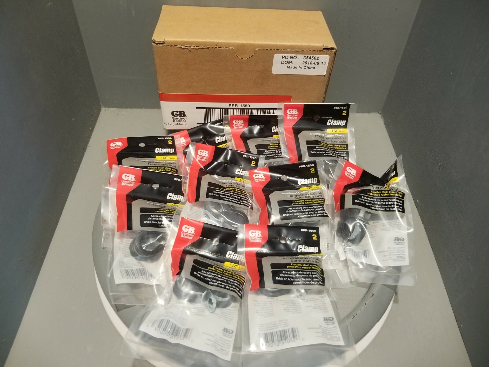 Box of 10 Gardner Bender Insulated Cable Clamp, 2pk, PPR-1550