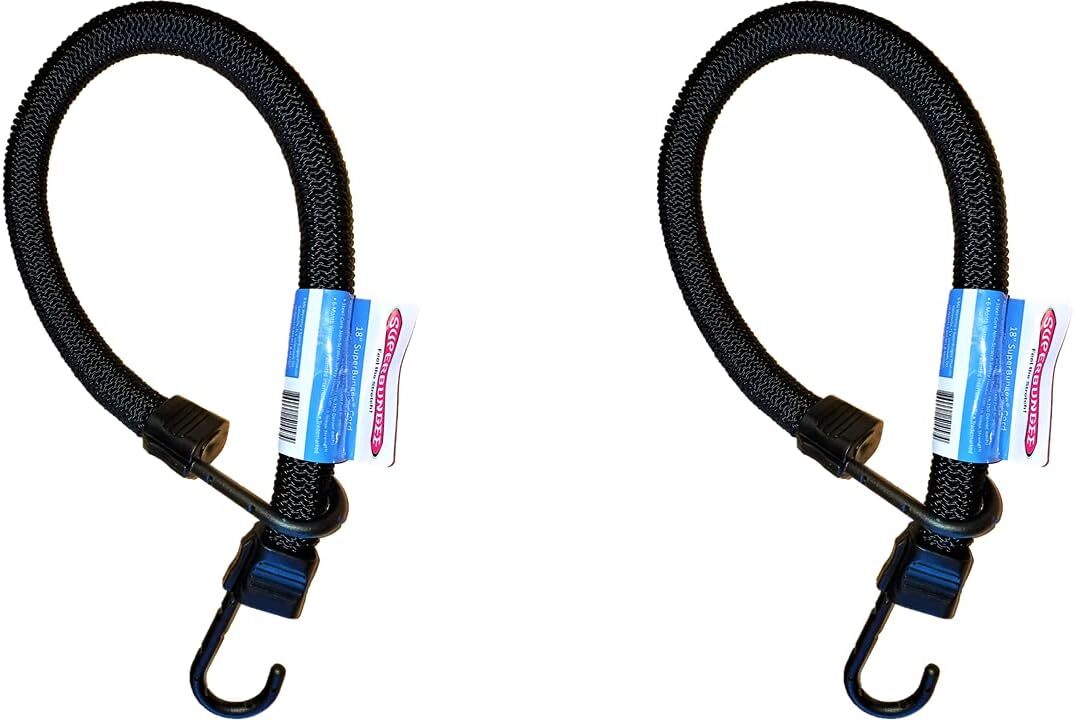 SuperBungee® Cords | 2 Pack of 18-Inch Cords (24" incl hooks)