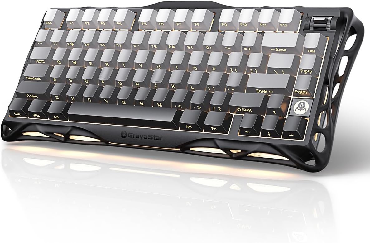 GravaStar Mercury K1 75% Gradient Black Wireless Mech Keyboard
