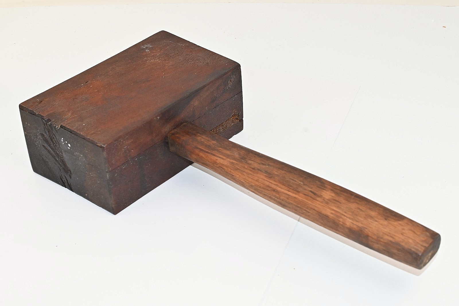Antique Hardwood Wooden Mallet Primitive Farm Carpenter Joiner Tool