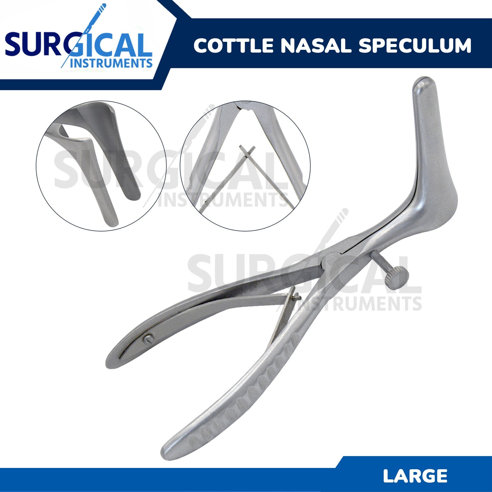 COTTLE Septum Nasal Speculum 6.00" BLADE 3" (75mm) Stainless German Grade