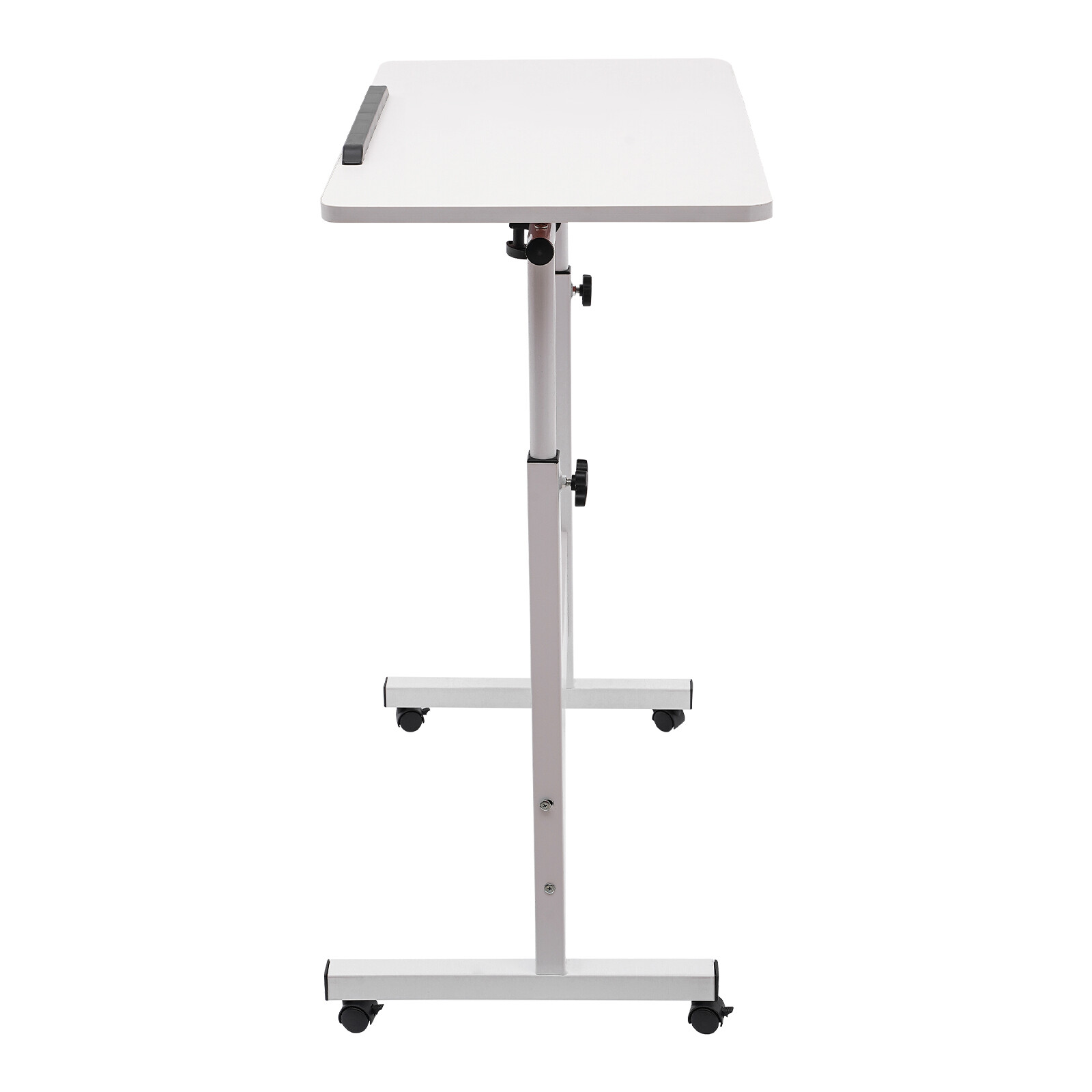 Rolling Laptop Desk Adjustable Height Computer Table Stand up Office Workstation