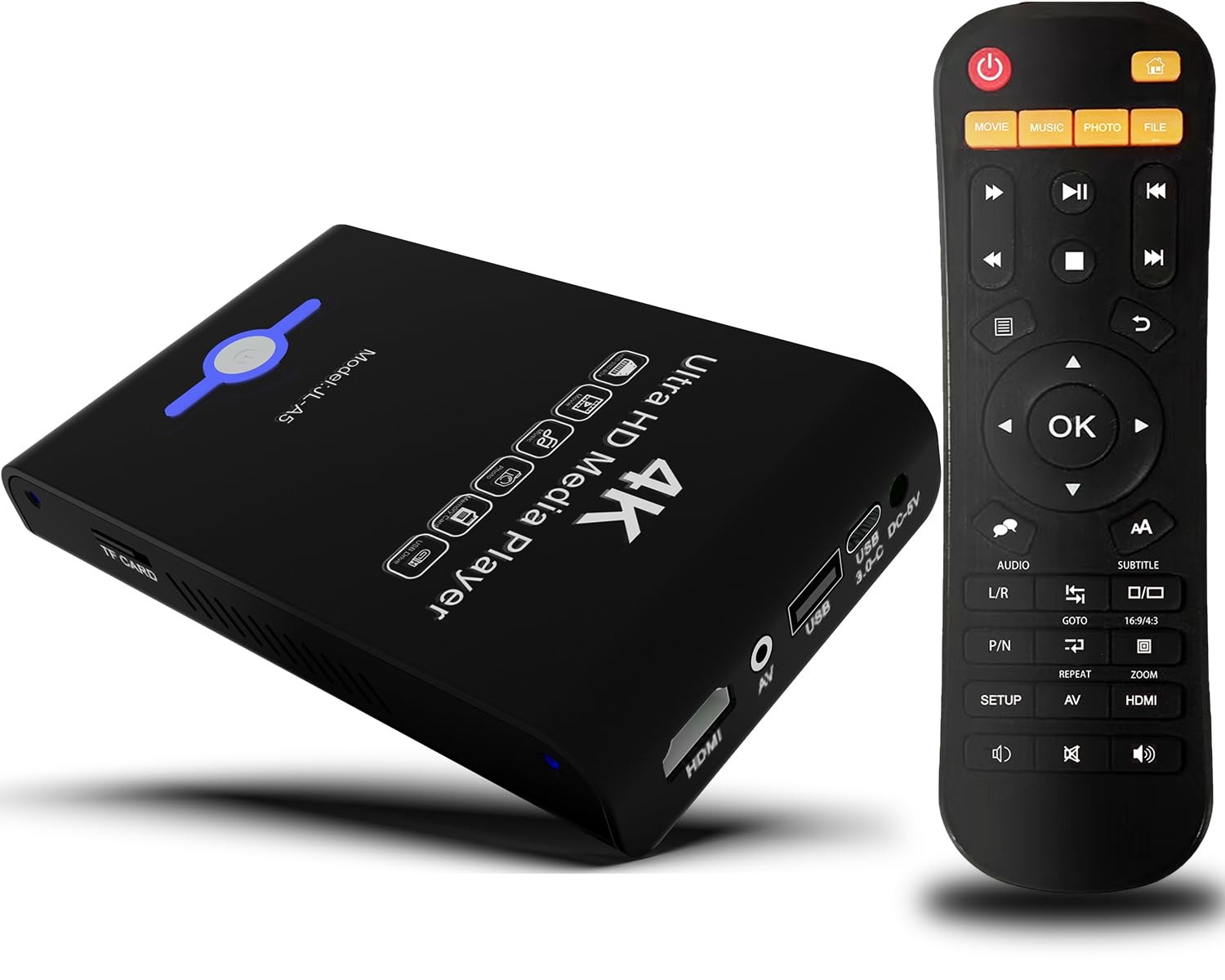 Media Player & HDD Enclosure 2-in-1 4K USB/SD Card 4k HDMI H.265/HEVC