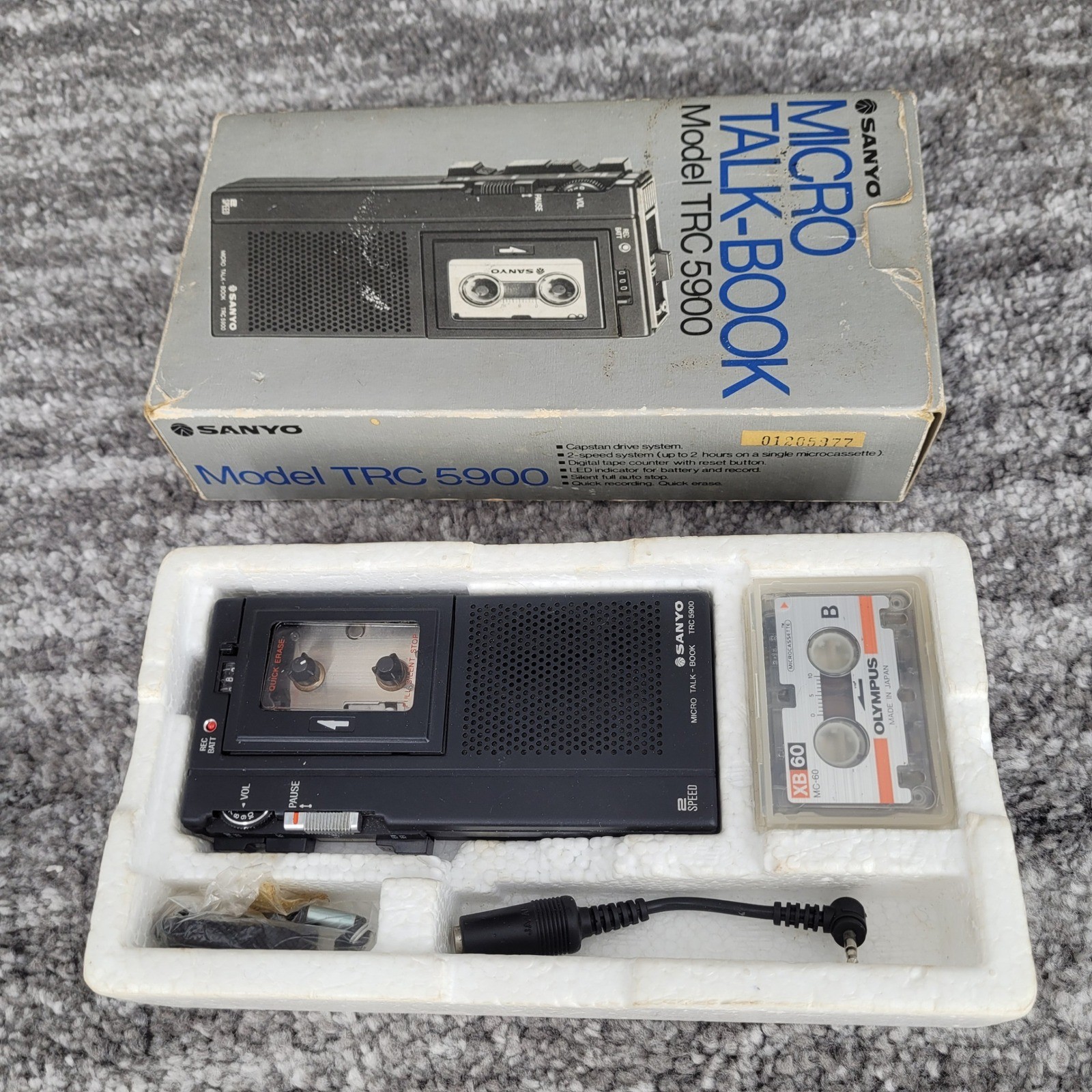 Sanyo TRC 5900 Micro Microcassette Recorder Vintage Made in Japan Boxed Untested