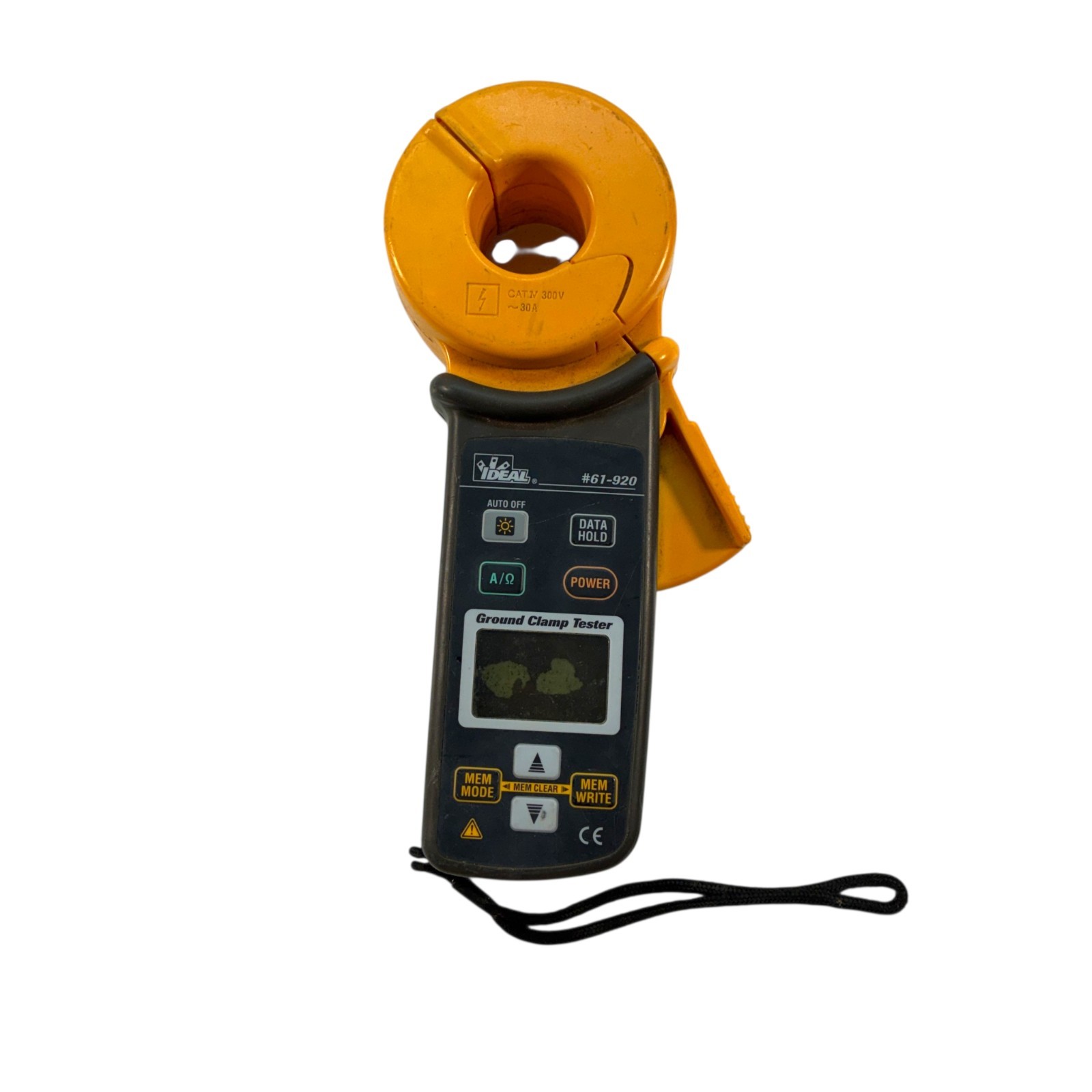 IDEAL 61-920 Ground Clamp Resistance Tester Meter - Screen Bleed / Parts As-Is