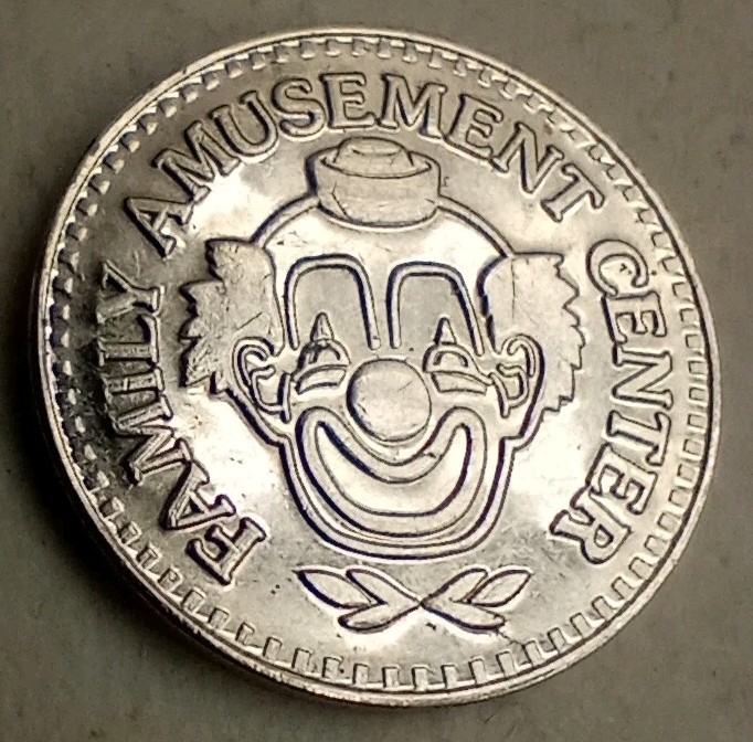 Family Amusement Center Clown Face F Sun Arcade Game Token