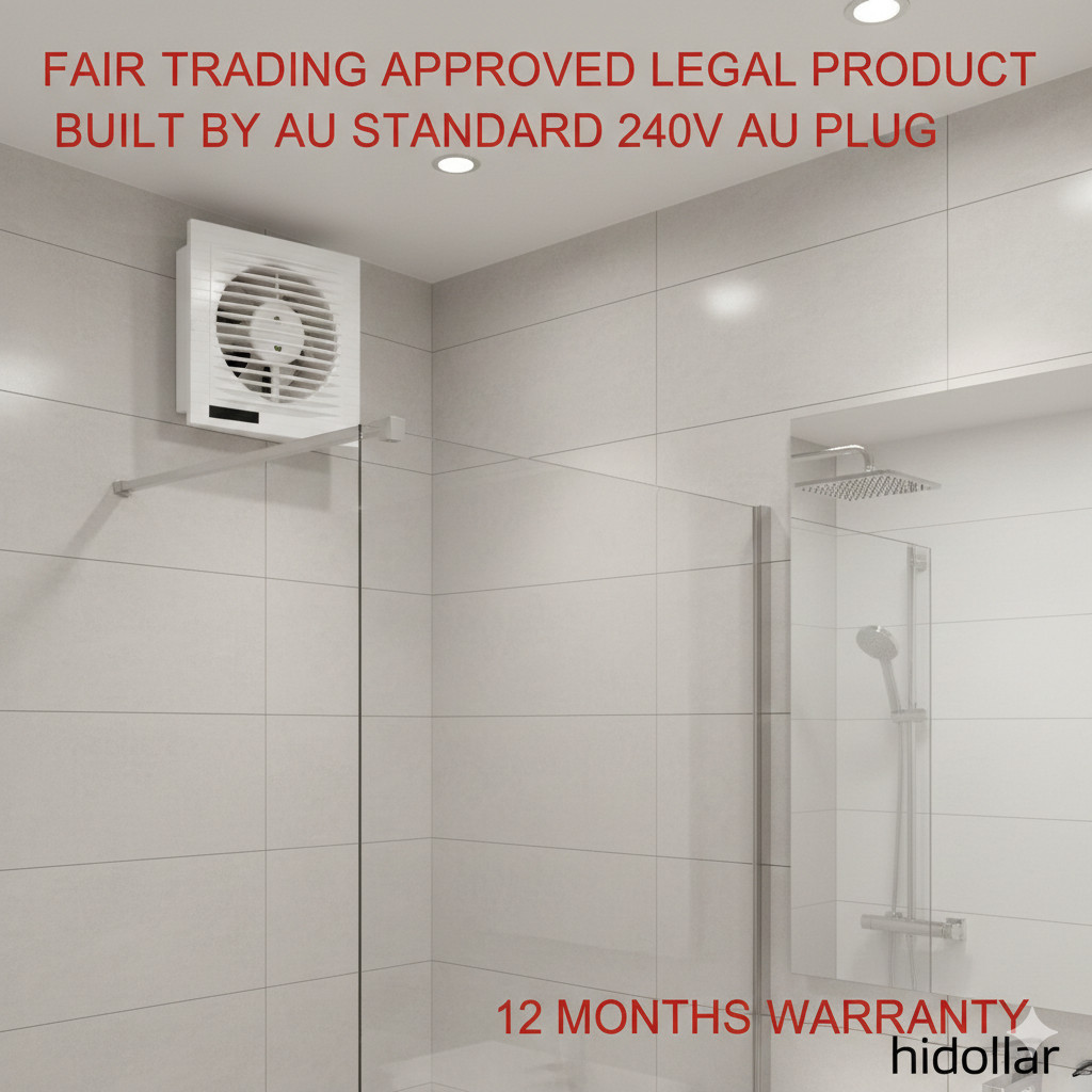 AU APPROVED WINDOW FAN WALL FAN WHISPER VENTILATION EXHAUST FAN EXTERNAL SHUTTER