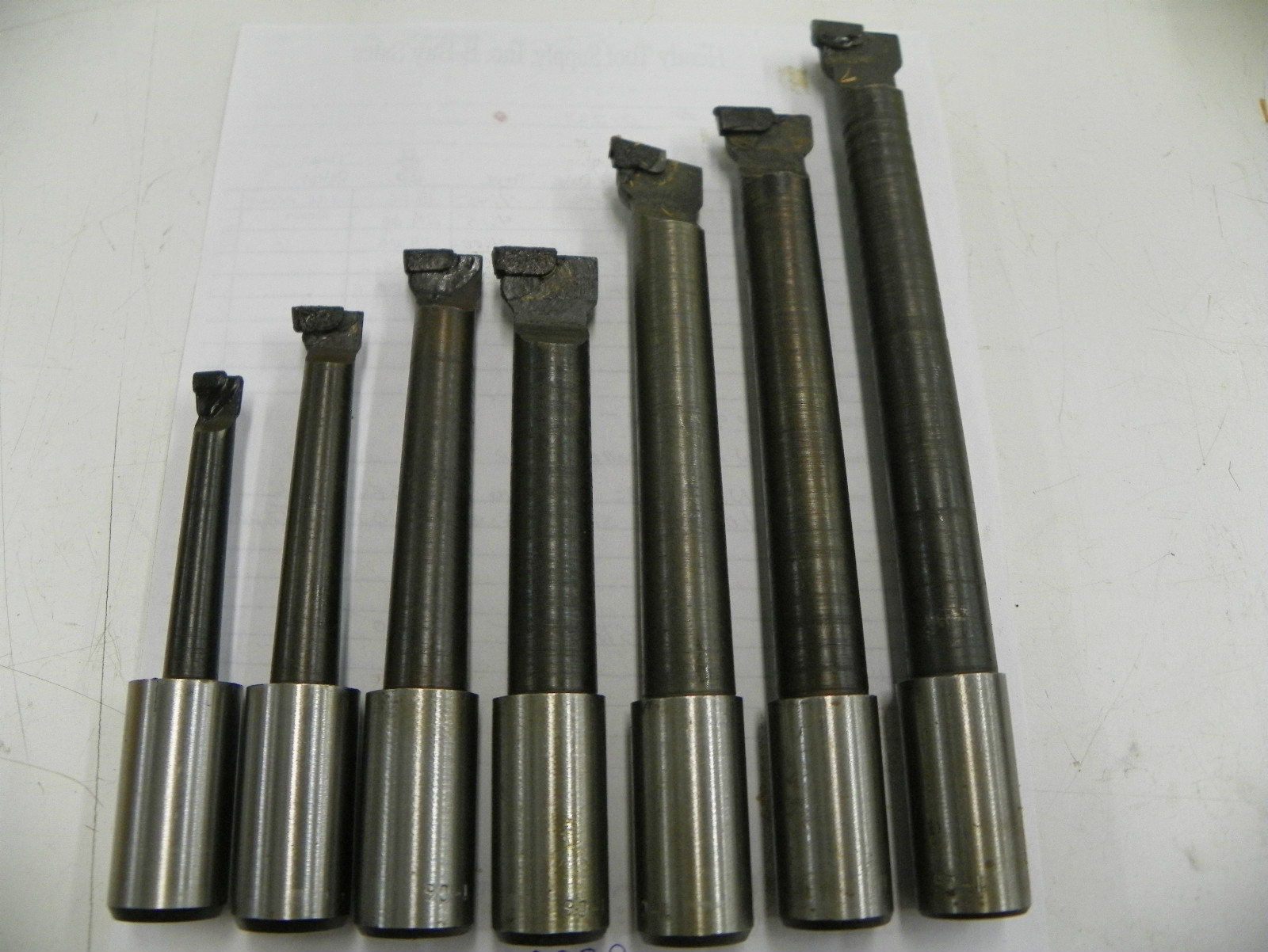 1" BORING BAR SET, CARBIDE TIPPED, 7 PIECES     XS022